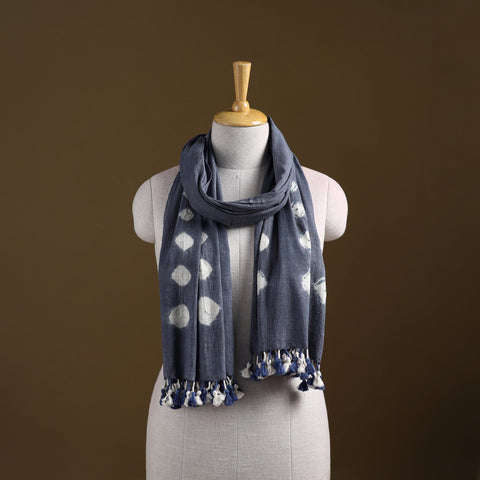 Kutch Handwoven Organic Kala Cotton Bandhani Stole 66