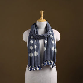 Kutch Handwoven Organic Kala Cotton Bandhani Stole 66