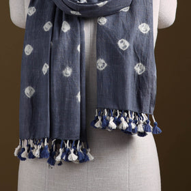 Kutch Handwoven Organic Kala Cotton Bandhani Stole 67