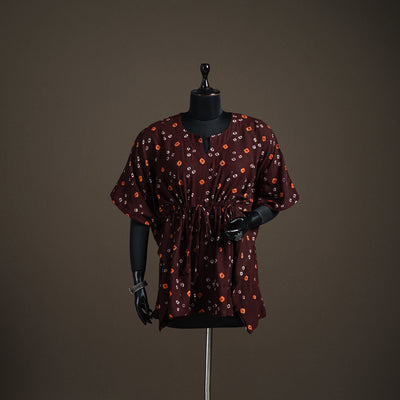 Bandhani Tie-Dye Cotton Short Kaftan 66