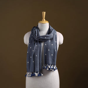 Kutch Handwoven Organic Kala Cotton Bandhani Stole 68