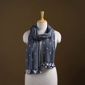 Kutch Handwoven Organic Kala Cotton Bandhani Stole 68