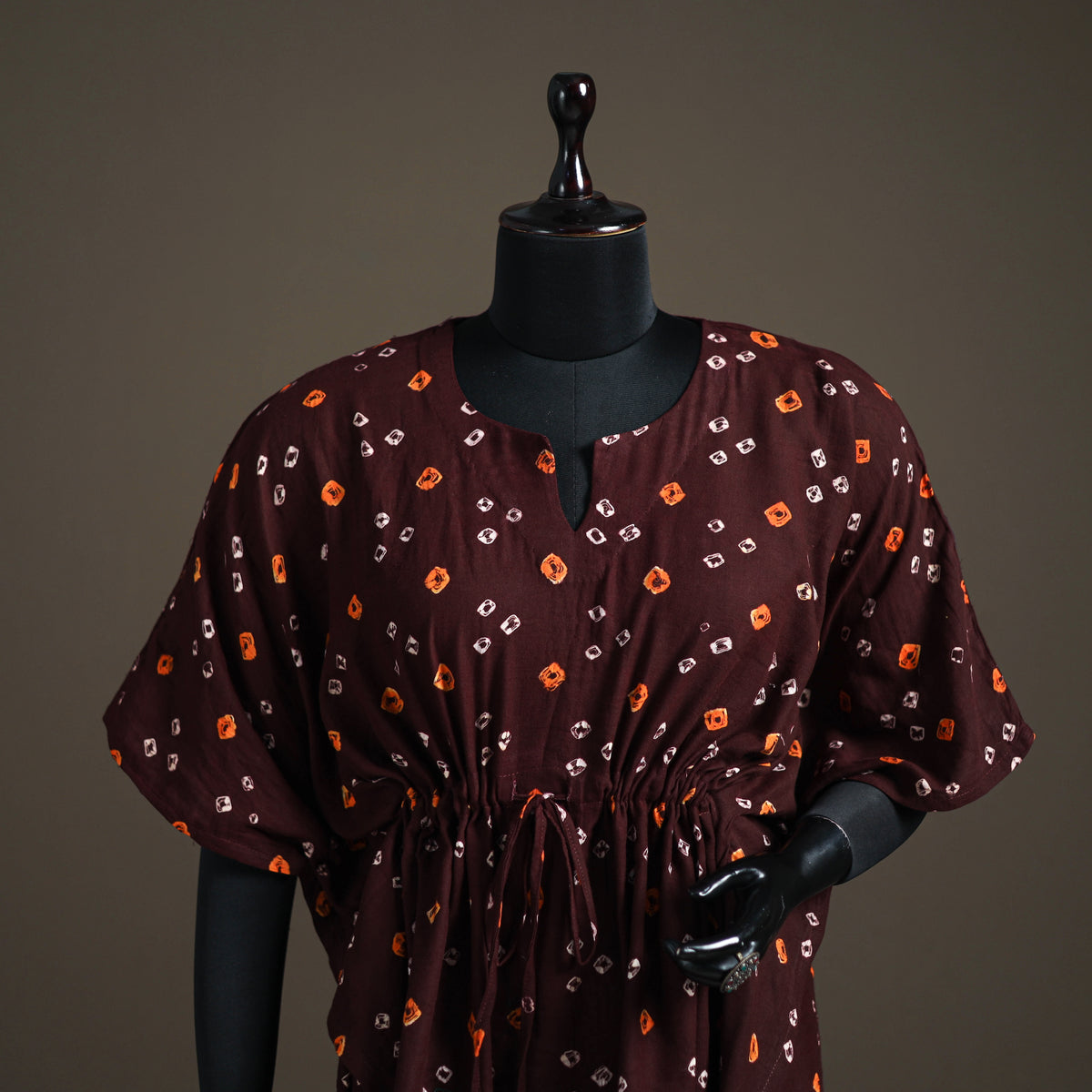 Bandhani Tie-Dye Cotton Short Kaftan 66