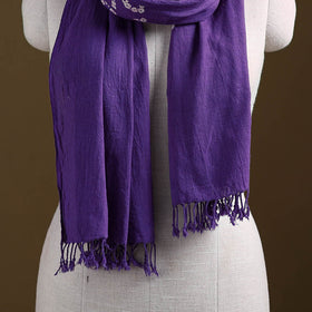 Kutch Handwoven Organic Kala Cotton Bandhani Stole 70
