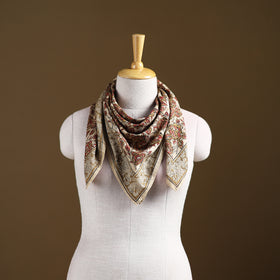 Pedana Hand Block Print Natural Dyed Cotton Kalamkari Scarf 29