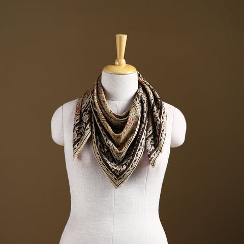 Pedana Hand Block Print Natural Dyed Cotton Kalamkari Scarf 44