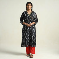 Shibori Kurta with Palazzo & Dupatta Set
