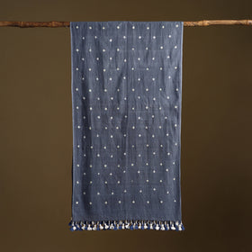 Kutch Handwoven Organic Kala Cotton Bandhani Stole 68