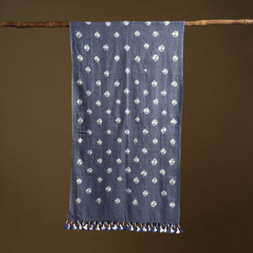 Kutch Handwoven Organic Kala Cotton Bandhani Stole 67