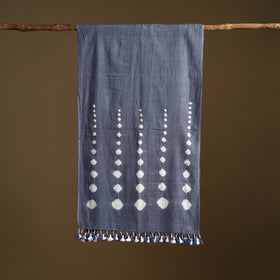 Kutch Handwoven Organic Kala Cotton Bandhani Stole 66