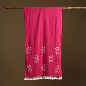 Kutch Handwoven Organic Kala Cotton Bandhani Stole 65