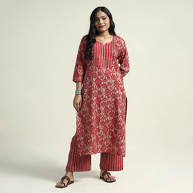 Batik Kurta with Palazzo & Dupatta Set
