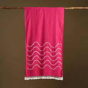 Kutch Handwoven Organic Kala Cotton Bandhani Stole 64
