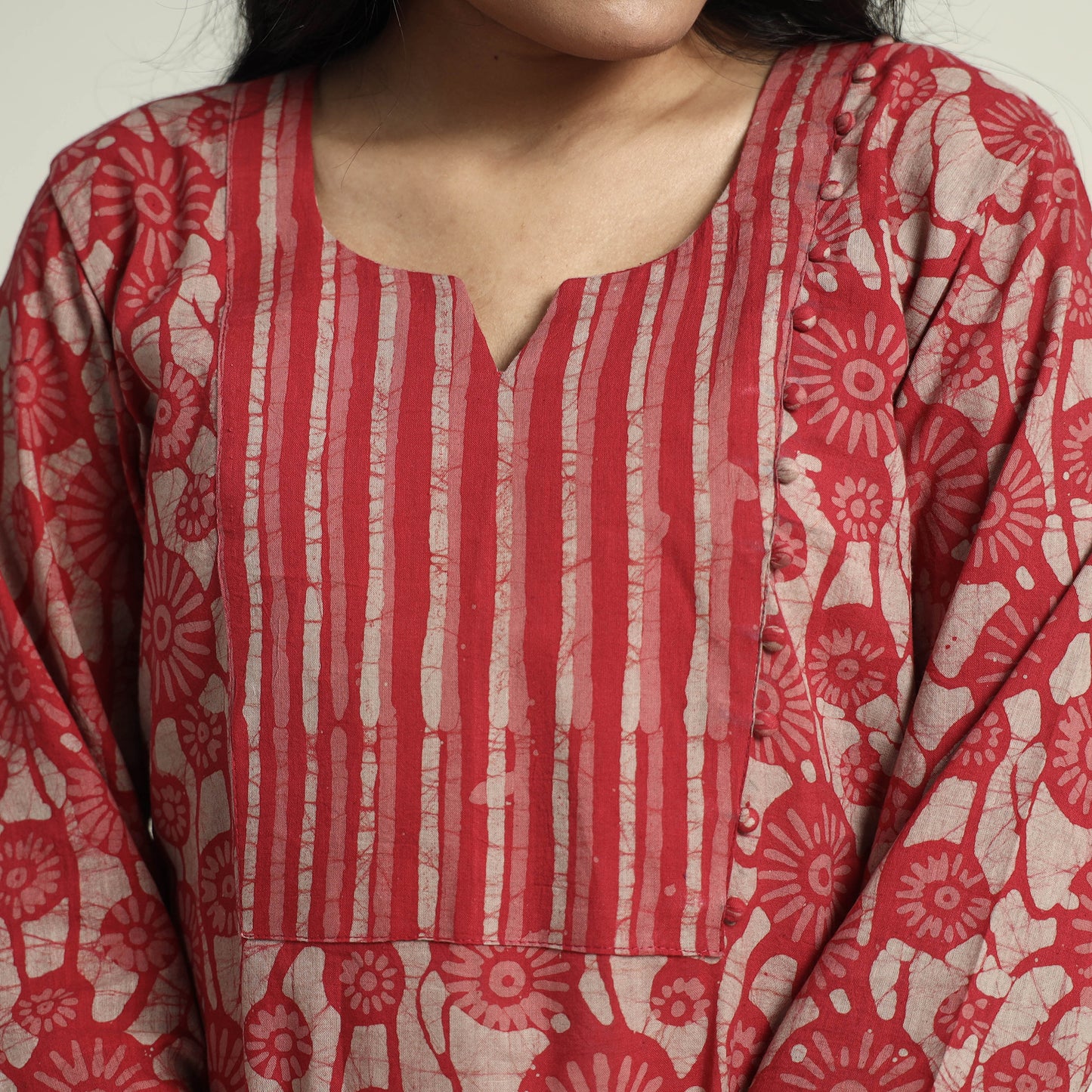 Batik Kurta with Palazzo & Dupatta Set
