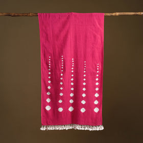 Kutch Handwoven Organic Kala Cotton Bandhani Stole 63