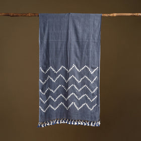 Kutch Handwoven Organic Kala Cotton Bandhani Stole 69
