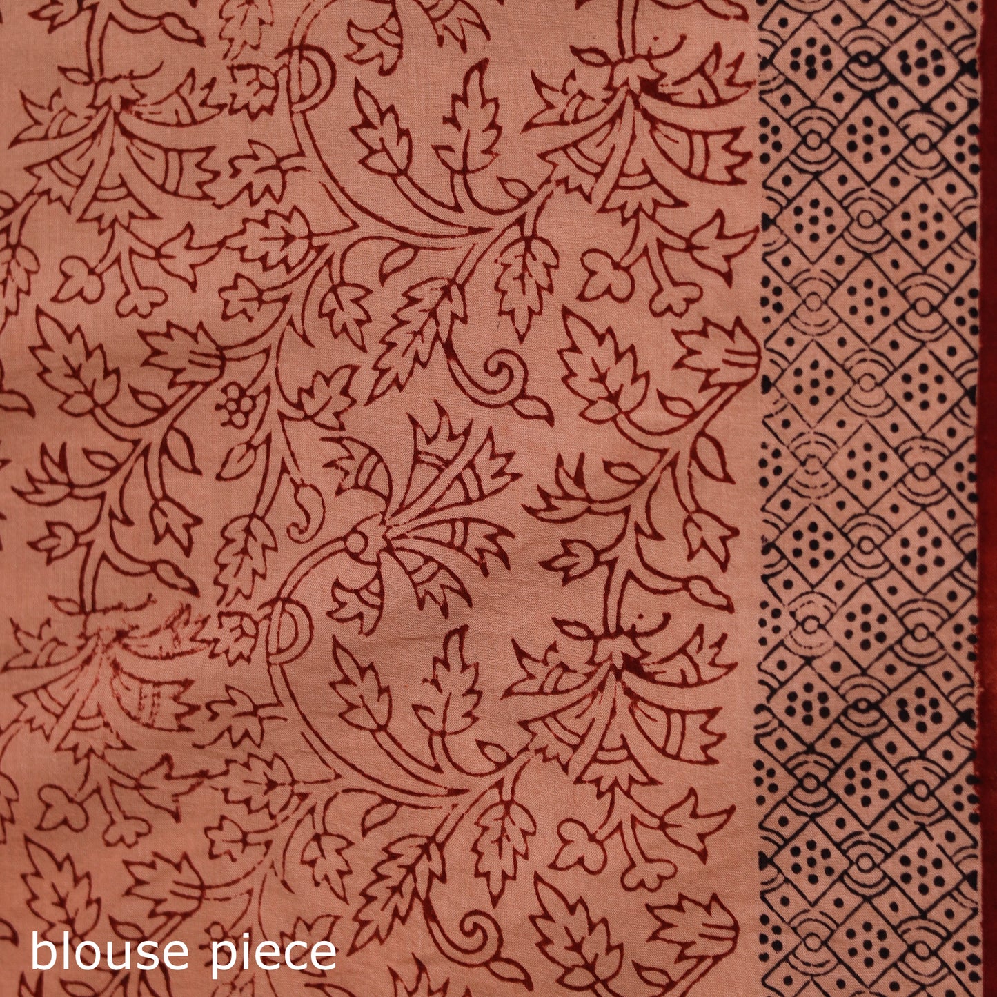 Bagh Hand Block Print Natural Dyed Cotton Saree 03