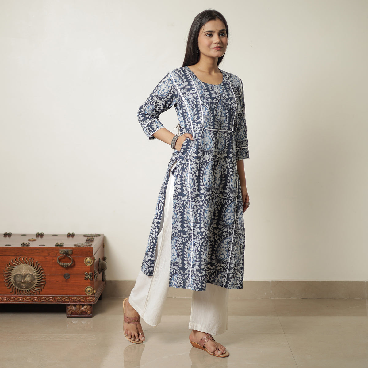 batik printed kurta