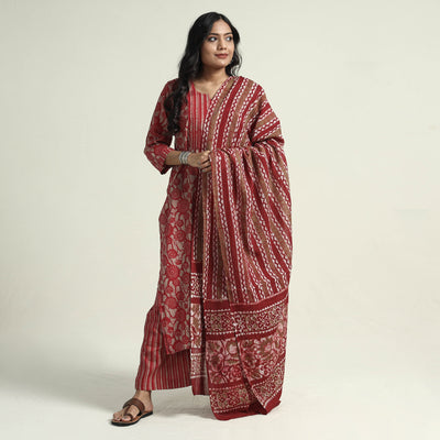 Batik Kurta with Palazzo & Dupatta Set
