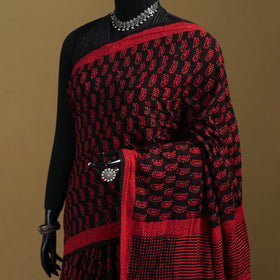 Bagh Hand Block Print Natural Dyed Cotton Saree 01