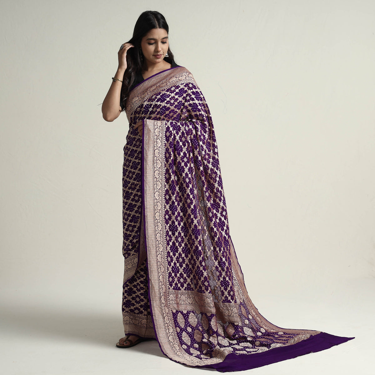 bandhani saree