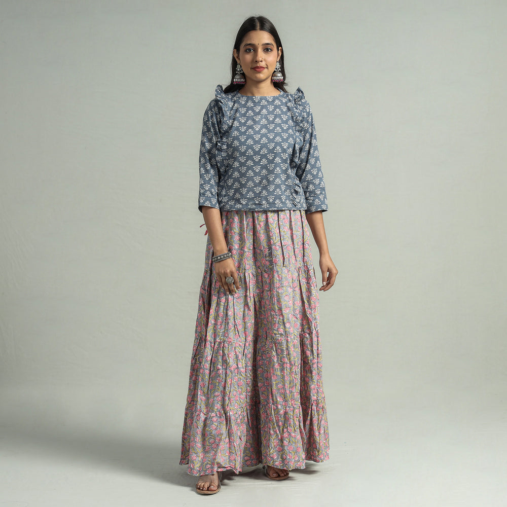 sanganeri long skirt 