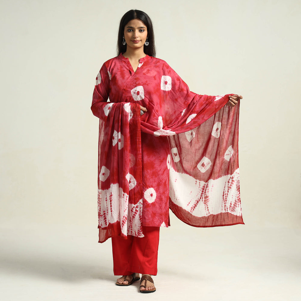 Shibori Kurta with Palazzo & Dupatta Set
