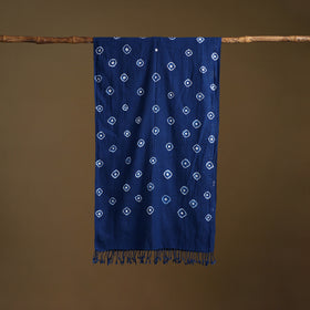 Kutch Handwoven Organic Kala Cotton Bandhani Stole 59