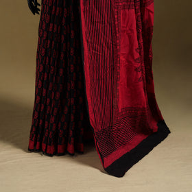Bagh Hand Block Print Natural Dyed Cotton Saree 01