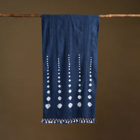 Kutch Handwoven Organic Kala Cotton Bandhani Stole 58