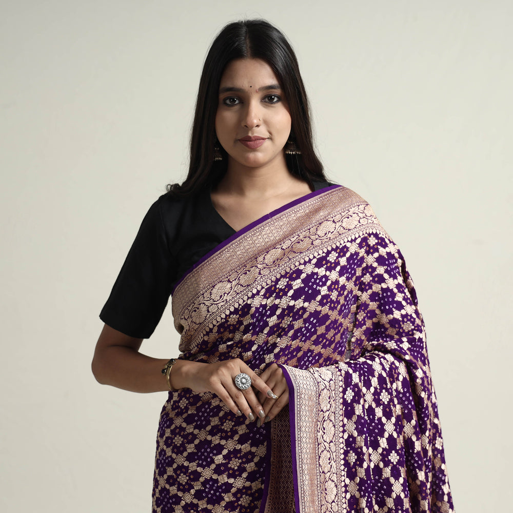 bandhani saree