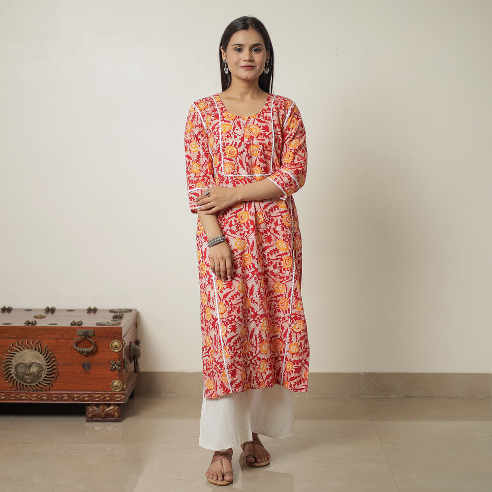 batik printed kurta