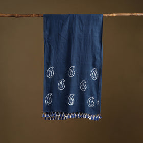 Kutch Handwoven Organic Kala Cotton Bandhani Stole 56