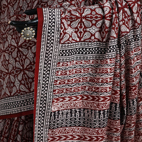 Bagh Hand Block Print Natural Dyed Cotton Saree 02