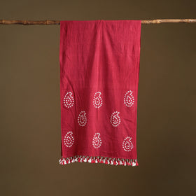 Kutch Handwoven Organic Kala Cotton Bandhani Stole 54