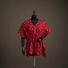 Bandhani Tie-Dye Cotton Short Kaftan 70