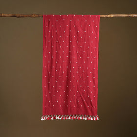 Kutch Handwoven Organic Kala Cotton Bandhani Stole 53