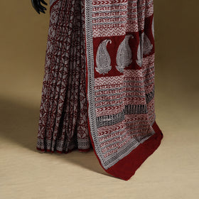 Bagh Hand Block Print Natural Dyed Cotton Saree 02