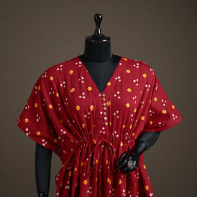 Bandhani Tie-Dye Cotton Short Kaftan 70