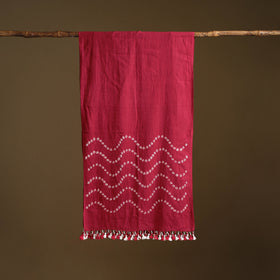 Kutch Handwoven Organic Kala Cotton Bandhani Stole 52