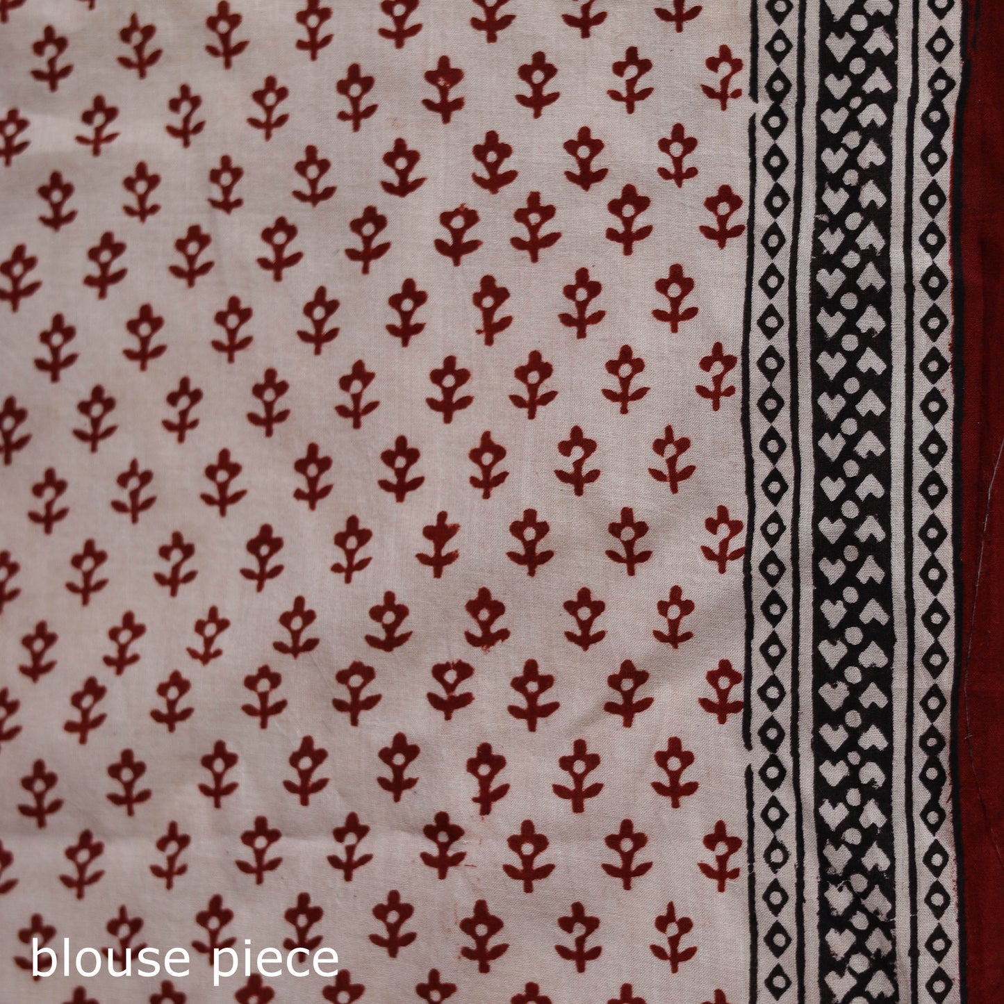 Bagh Hand Block Print Natural Dyed Cotton Saree 02