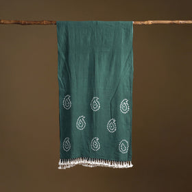 Kutch Handwoven Organic Kala Cotton Bandhani Stole 48