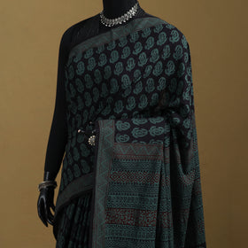 Bagh Hand Block Print Natural Dyed Cotton Saree 04