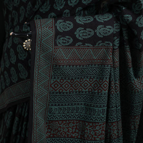 Bagh Hand Block Print Natural Dyed Cotton Saree 04