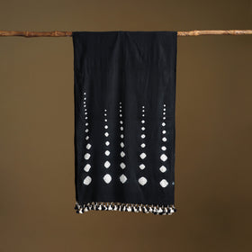 Kutch Handwoven Organic Kala Cotton Bandhani Stole 46
