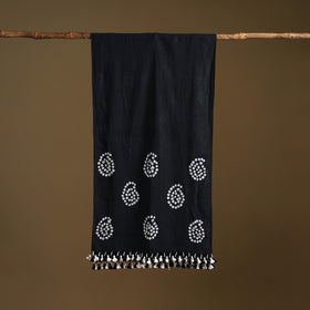 Kutch Handwoven Organic Kala Cotton Bandhani Stole 45