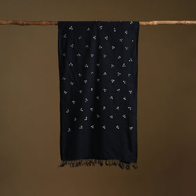 Kutch Handwoven Organic Kala Cotton Bandhani Stole 44