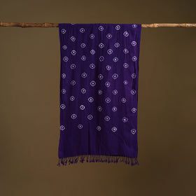 Kutch Handwoven Organic Kala Cotton Bandhani Stole 41