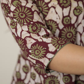 Buy Hand Batik Printed Cotton A-Line Kurta for Women