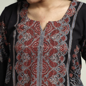 Ajrakh Kurta With Palazzo & Dupatta Set
